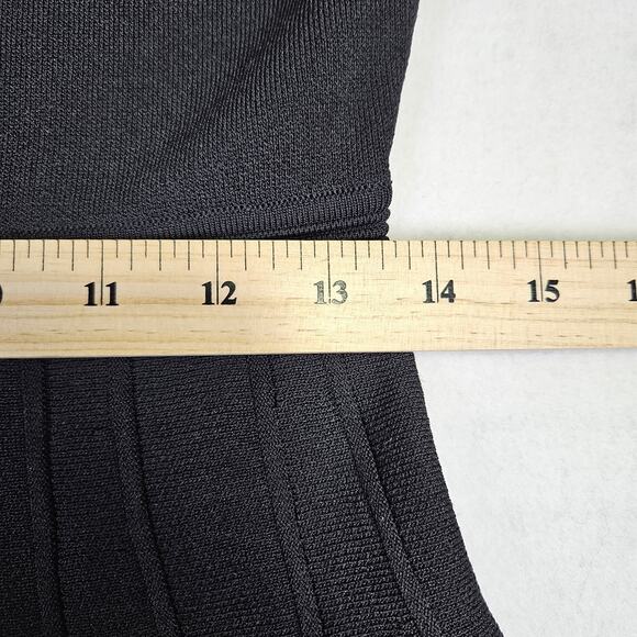 Shoshanna Sandra Dress Black Womens Whimsigoth Formal Designer Mini Pleated M - Picture 15 of 16